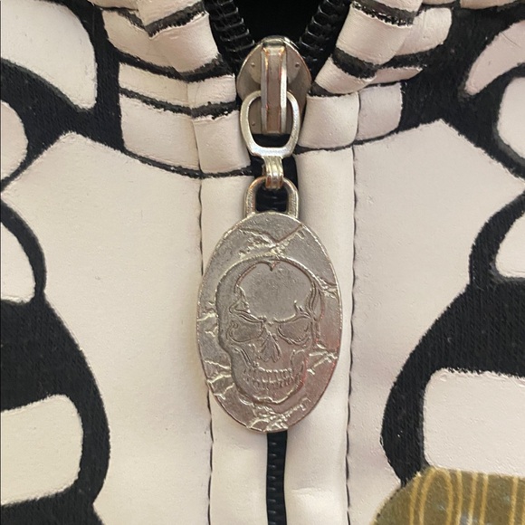 Original Deluxe Black Skeleton Hoodie w/ see through mesh eyes & pockets. Large - Picture 8 of 16